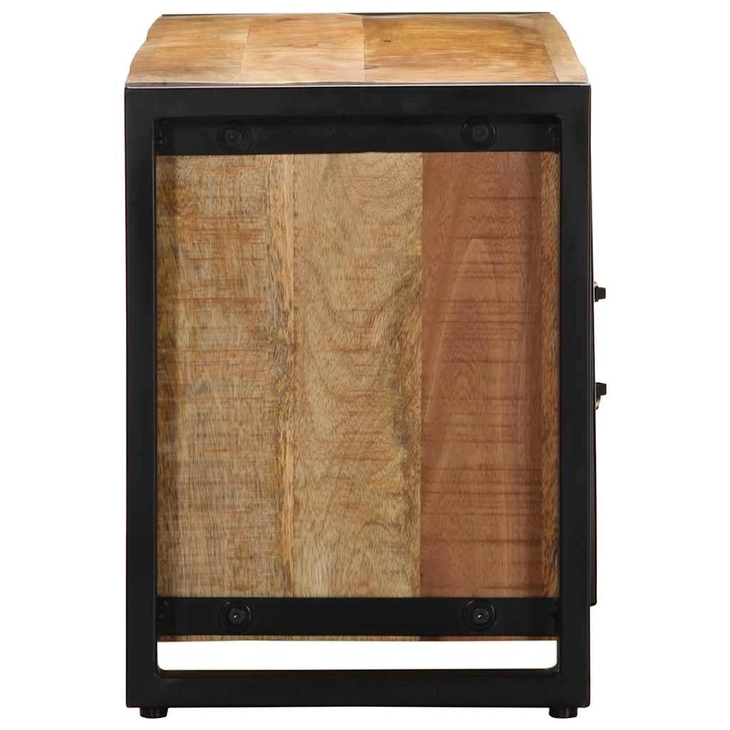 Mobile porta TV 100 x 30 x 40 cm ampio e pratico spazio di archiviazione design industriale legno massello di mango grezzo 02_0057630