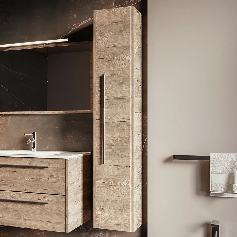 Colonna sospesa altezza 150cm rovere naturale reversibile | Aoki