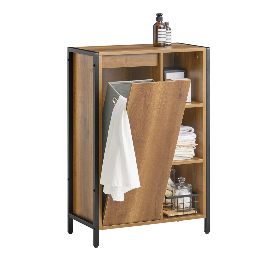 Mobile lavanderia con sacchi portabiancheria pieghevoli, Portabiancheria, Mobile bagno, Stile vintage, 60x30x90cm BZR65-PF SoBuy