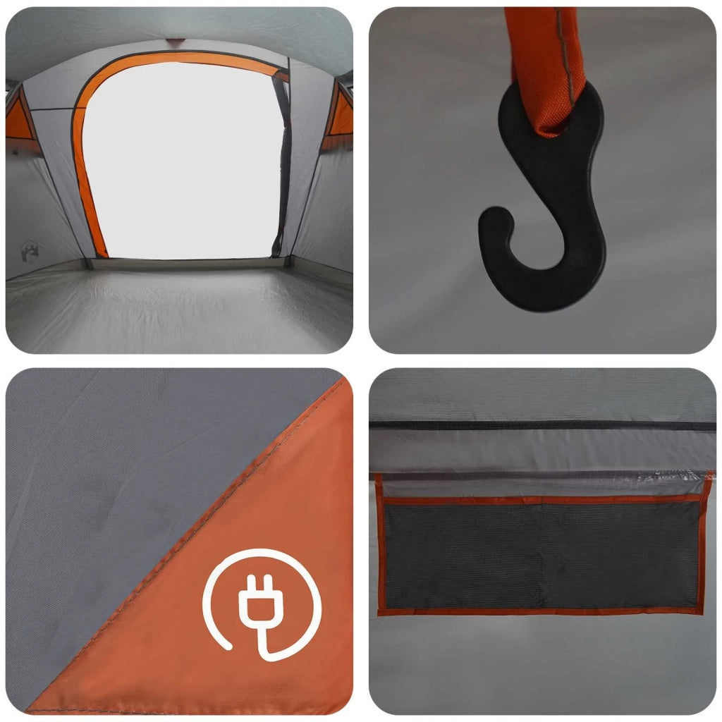 Tenda a tunnel Grigio e arancione 505 x 330 x 204 cm 42017480