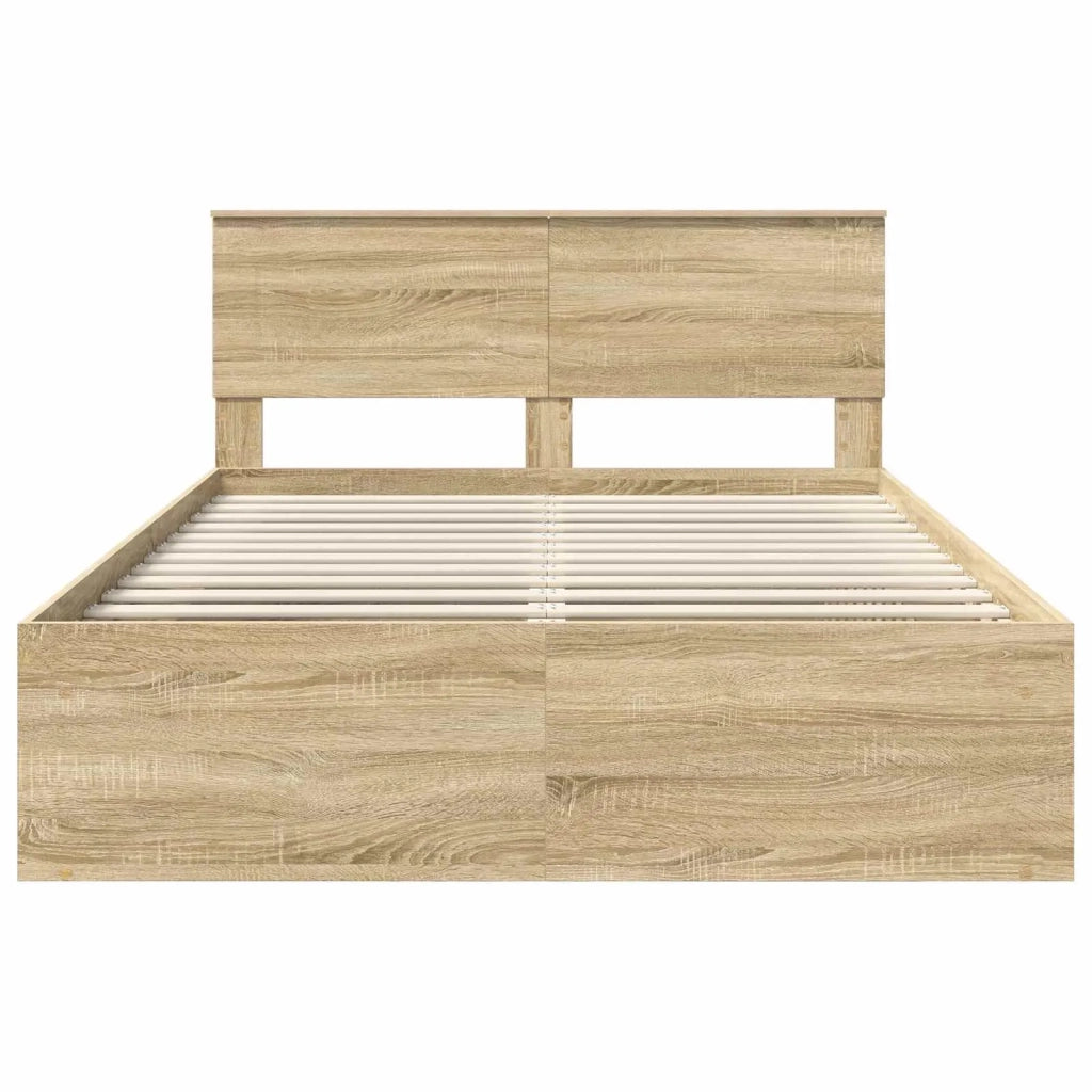 Struttura del letto Sonoma 140 x 200 cm Legno multistrato 3407879