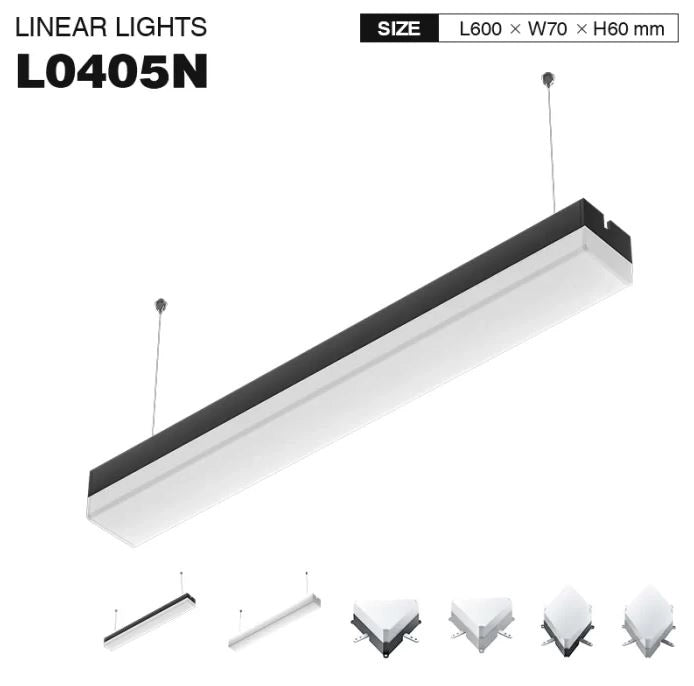 Plafoniera Lineare 15w 4000K 120° Nero 60x70 MLL004-A