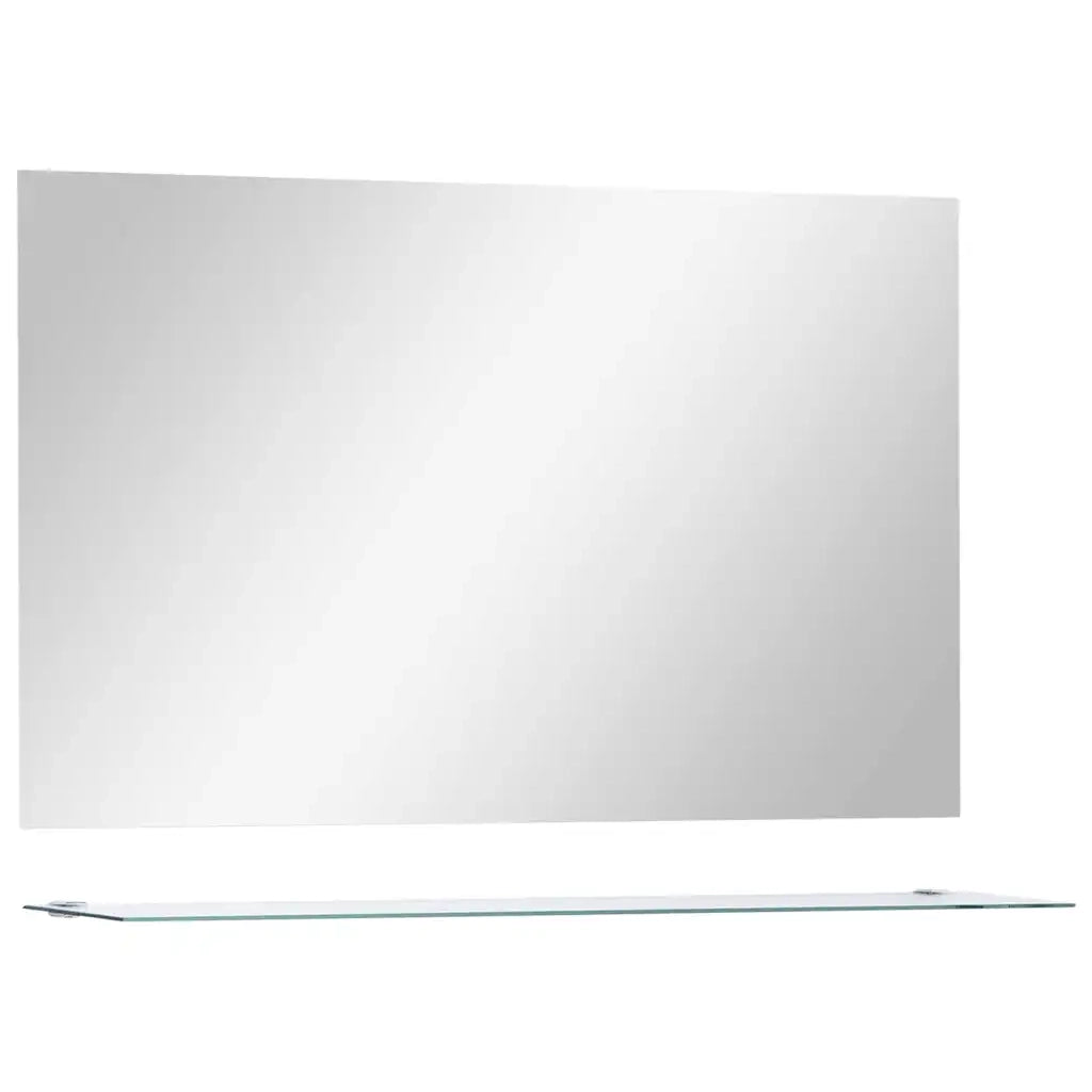 Specchio da Parete con Mensola 100x60 cm in Vetro Temperato cod mxl 56177