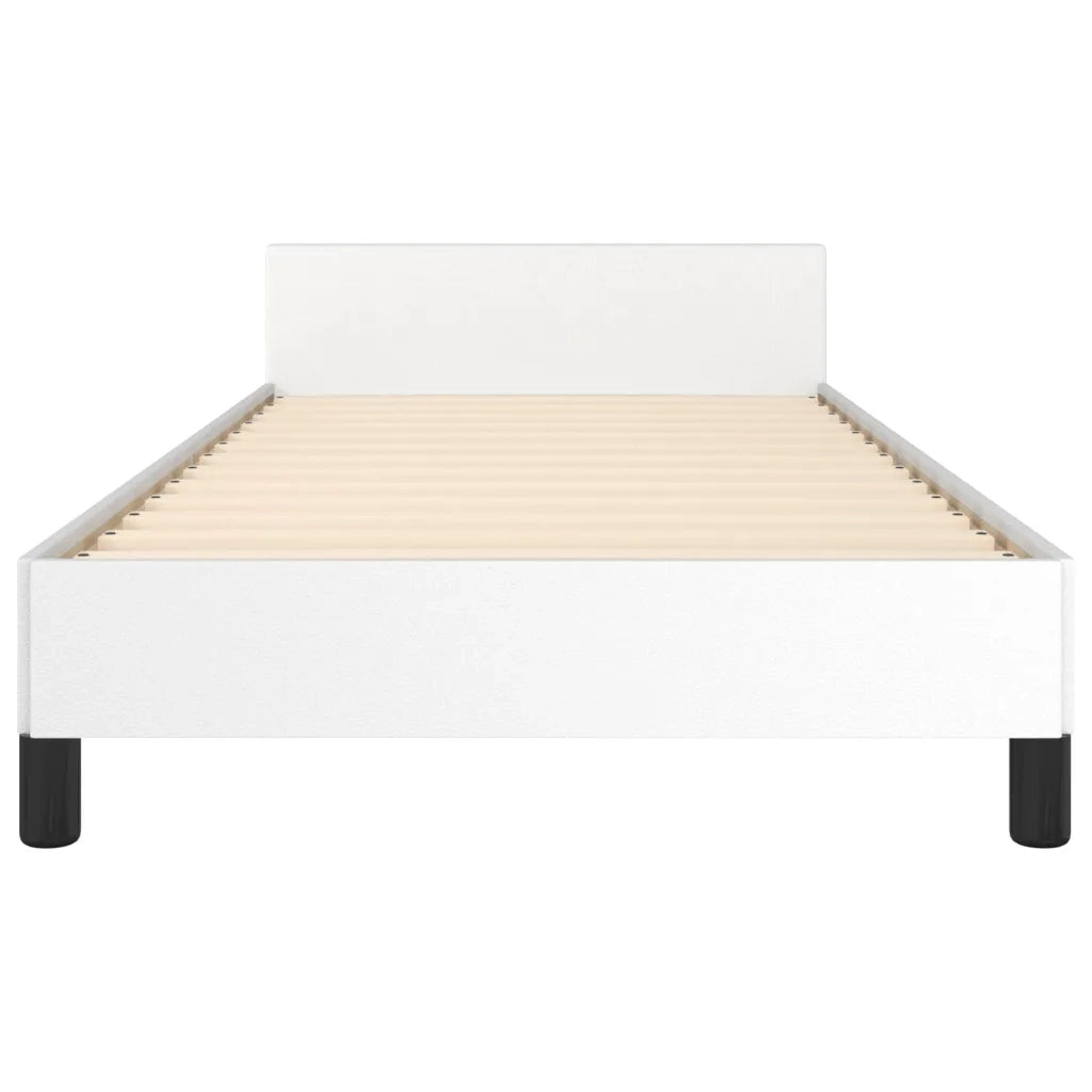Giroletto con Testiera Bianco 100x200 cm in Similpelle