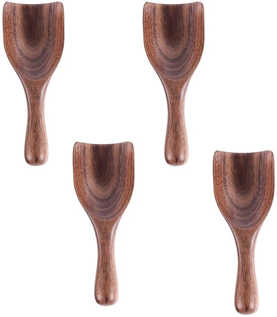 Set di Spazzole in Legno di Acacia per Caffè e Cucina - Set da 4 - Legno di Acacia - 11x4 cm