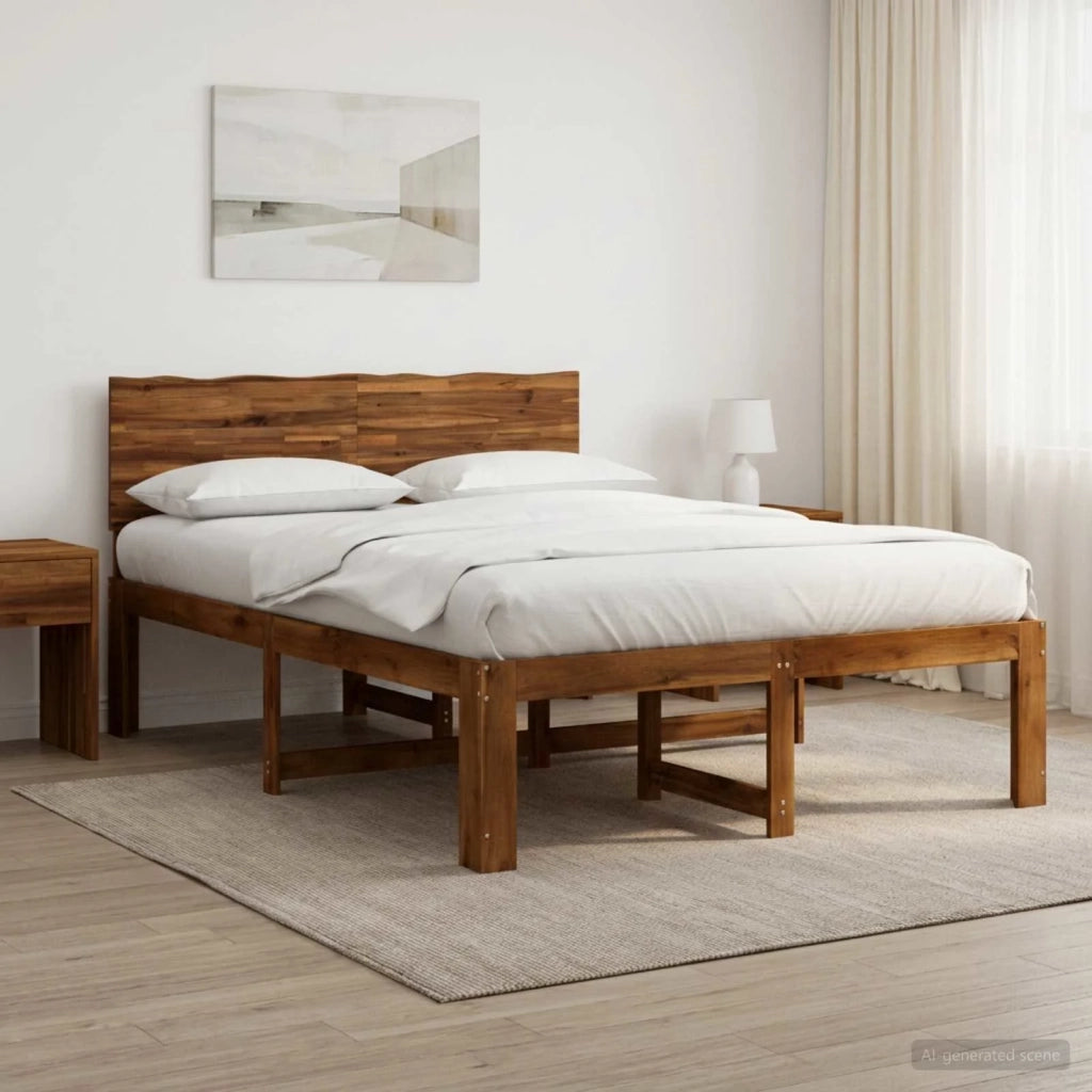 Letto matrimoniale con testiera ROSTOCK Naturale 120 x 200 cm 903420