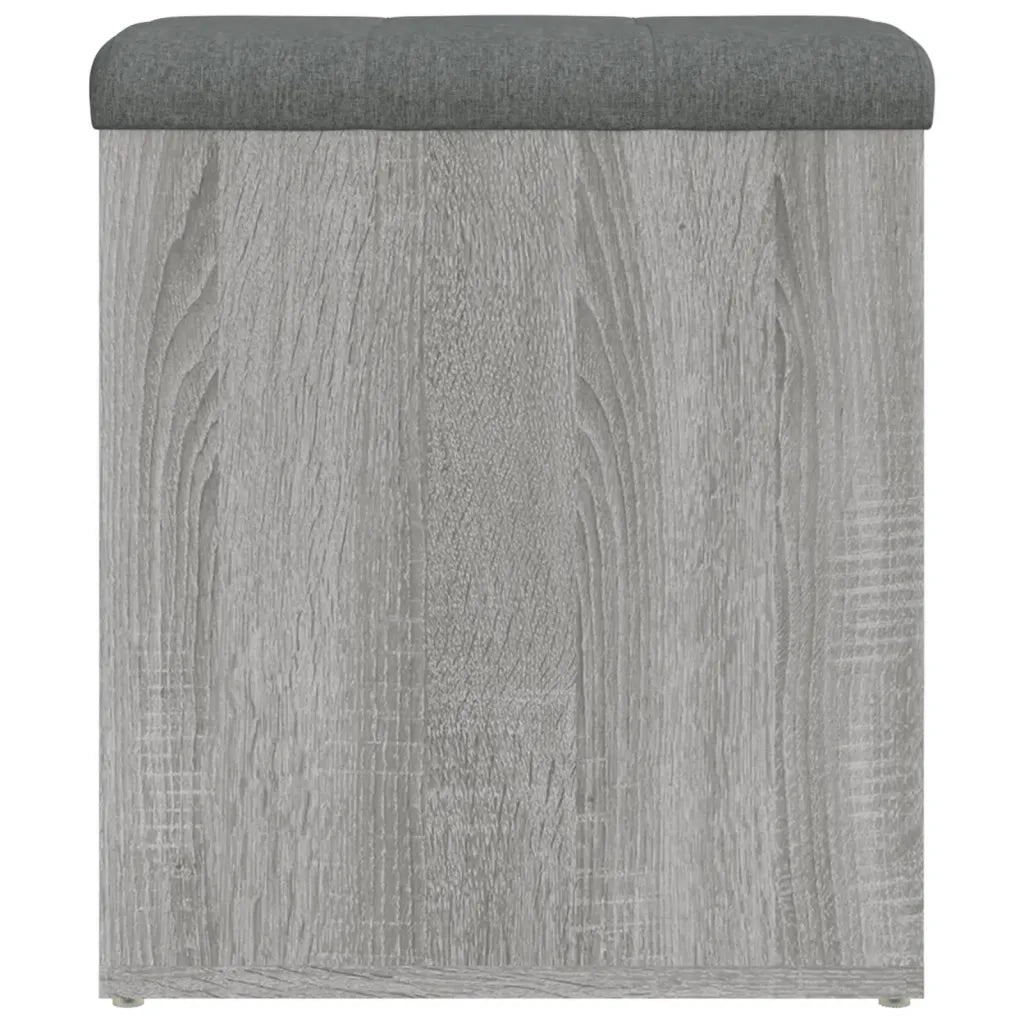 Panca Portaoggetti-Sgabello-Panca con Contenitore Grigio Sonoma 42x42x45 cm Legno Multistrato