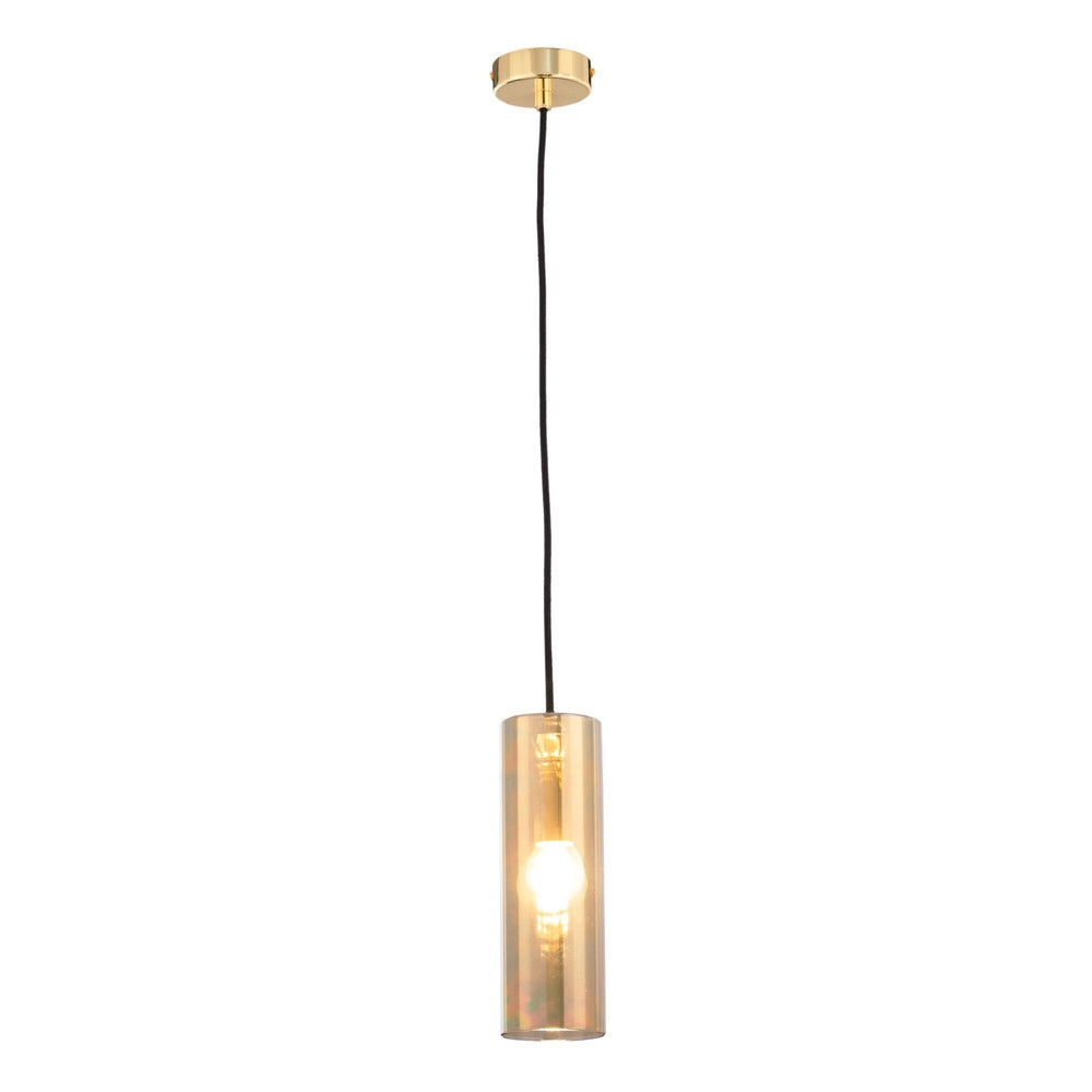 Maytoni Sospensione contemporanea Gioia 1 luce E14 oro metallo vetro