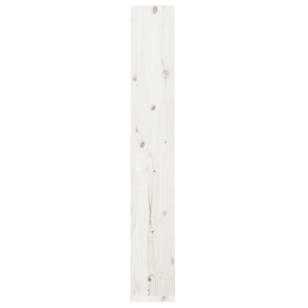Libreria/Divisorio Bianco 60x30x199,5 cm Legno Massello di Pino 808179