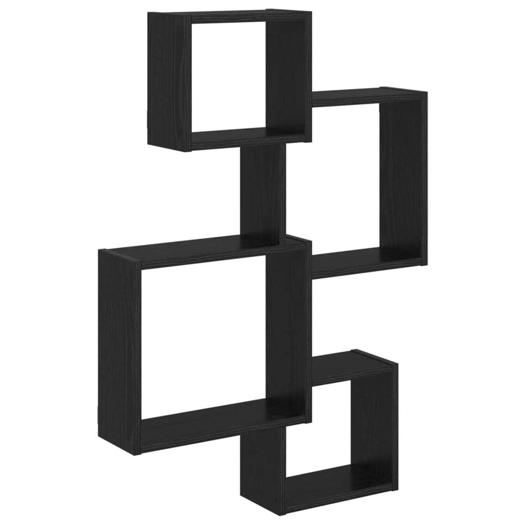 Mensole Cubo da Parete A parete Rovere Nero 64 x 13,5 x 91,5 cm 8012125