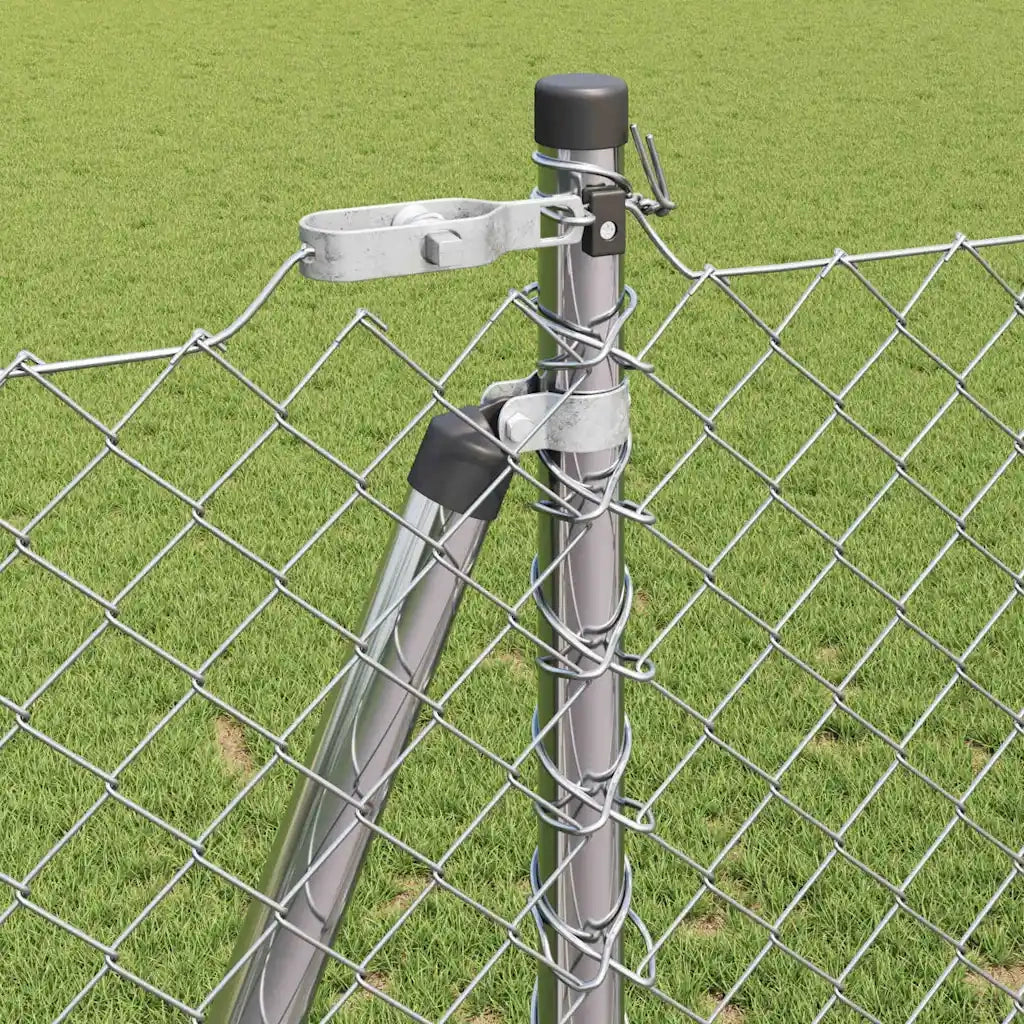 Palo della recinzione | Pannello per recinzione Argento 10 x 1,2 m (rete 40 x 40 mm)