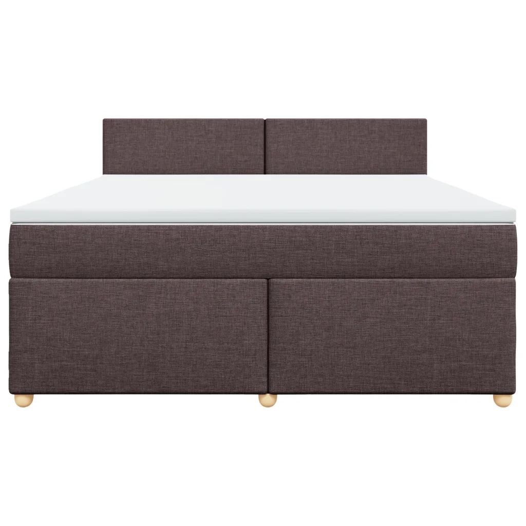 Giroletto a Molle con Materasso Marrone Scuro 180x200cm Tessuto 3286755