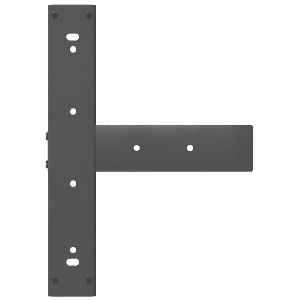 Set di 2 gambe regolabili per tavolo da bar a forma di T 50 x 35 x 100 cm in acciaio antracite 02_0057352