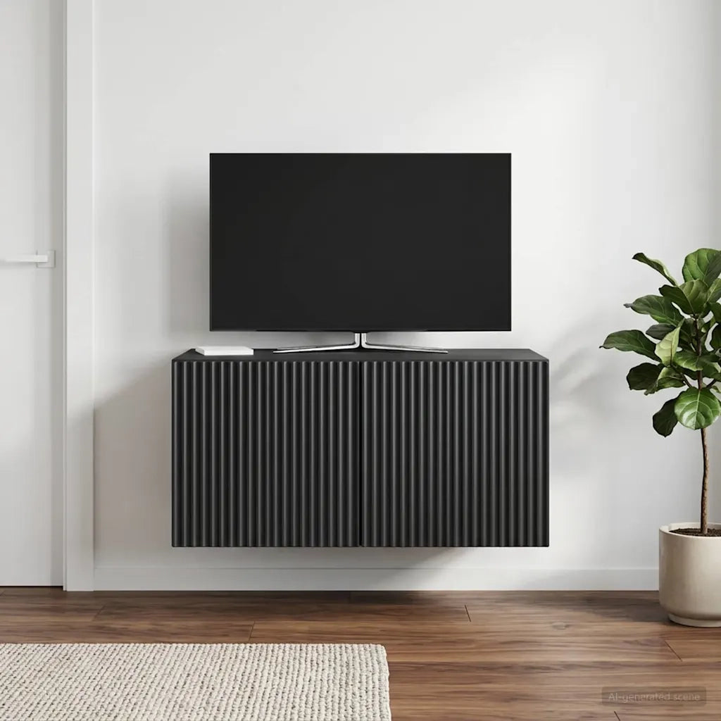 Mobile Porta TV da Muro Nero 59,5 x 41 x 30 cm 898506