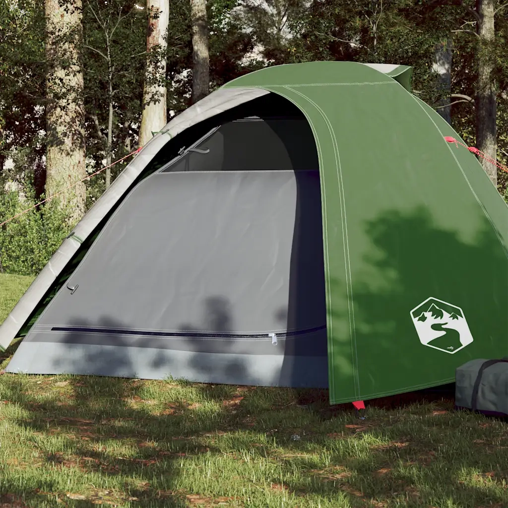 Tenda da Campeggio a Cupola per 4 Persone Verde Impermeabile 94335