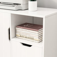 Armadio verticale, supporto per stampante, tavolino, scaffale moderno, 3 ripiani, 60 cm