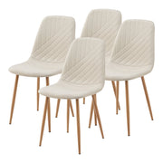 Set di 4 sedie da pranzo 88 x 44 x 55 cm design moderno robuste beige 03_0009839