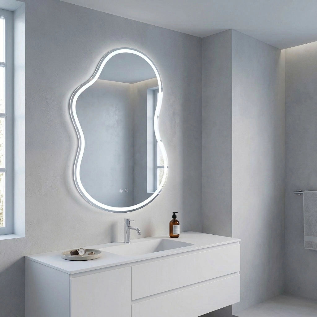 Specchio Led Uno 80x55 Cm