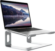 Supporto Ergonomico per Laptop in Alluminio da 10 a 15,6 Pollici con Montaggio Removibile e Ventilazione per Portatili Argento