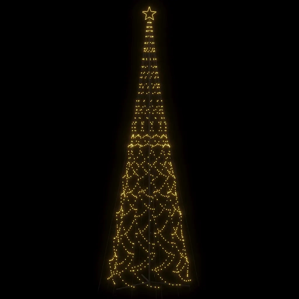 Albero di Natale a forma di cono luce Bianca Calda 3000 LED 230x800 cm 343659