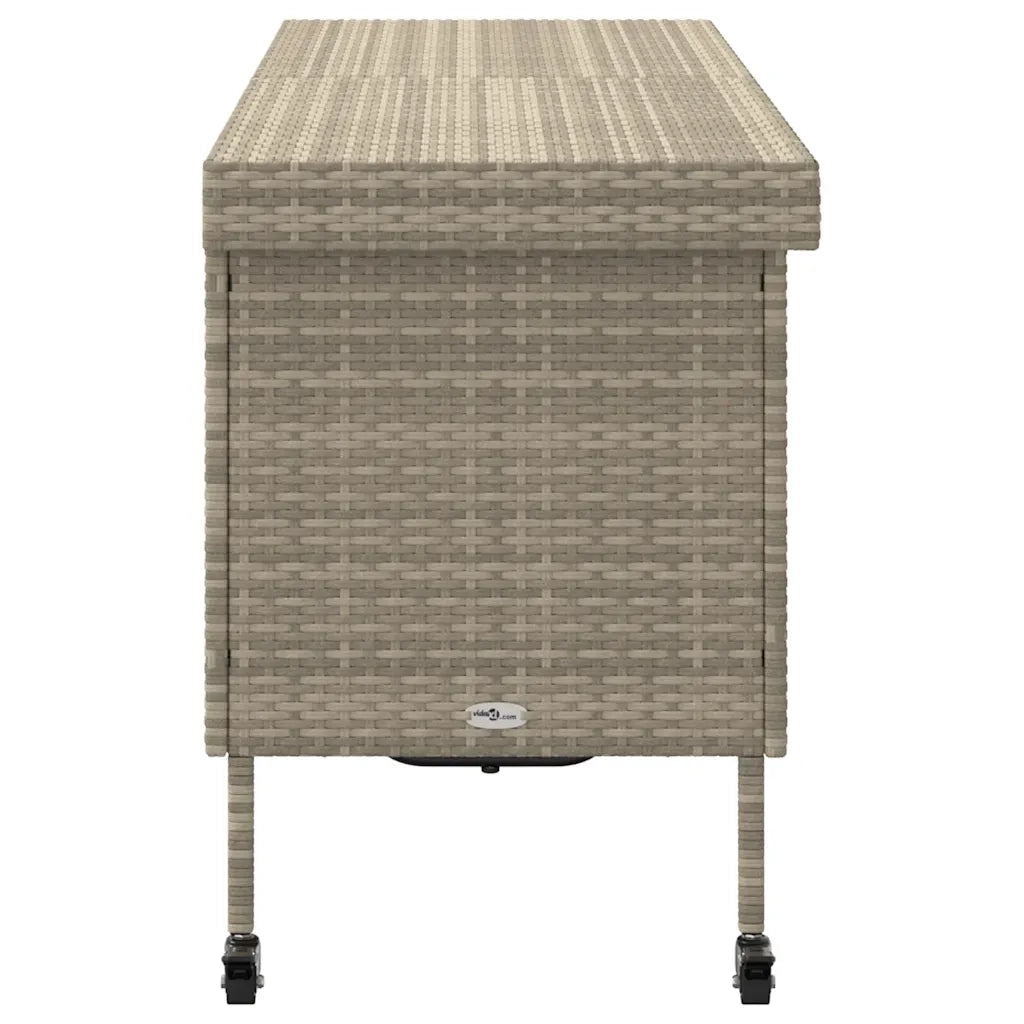 Contenitore da Giardino con Ruote Grigio Chiaro Polyrattan CFW2493843