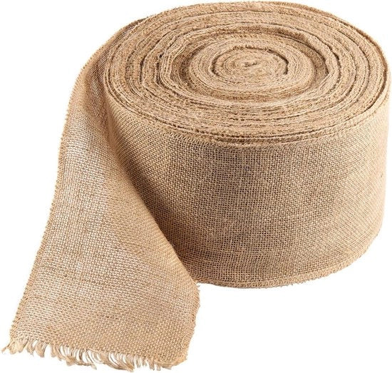 Nastro di juta naturale 15 cm x 25 m - decorazione da tavola per feste e artigianato
