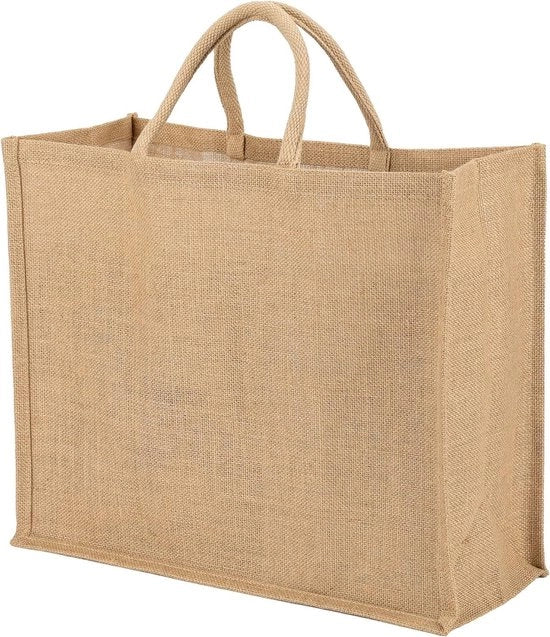 Borsa multifunzionale in juta - 25 litri - 45 x 19 x 33 cm - colore naturale