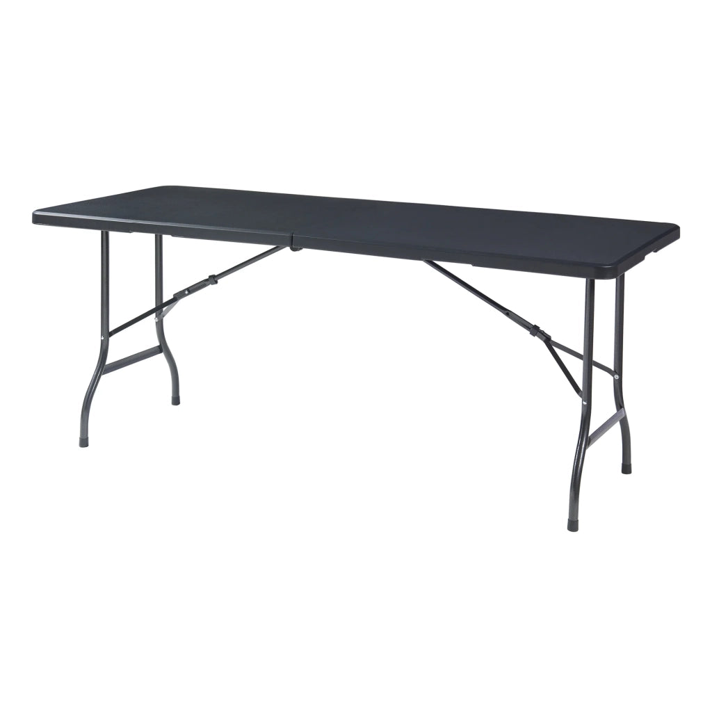 Tavolo pieghevole con piano rettangolare 180 x 75 x 72 cm nero 03_0011090