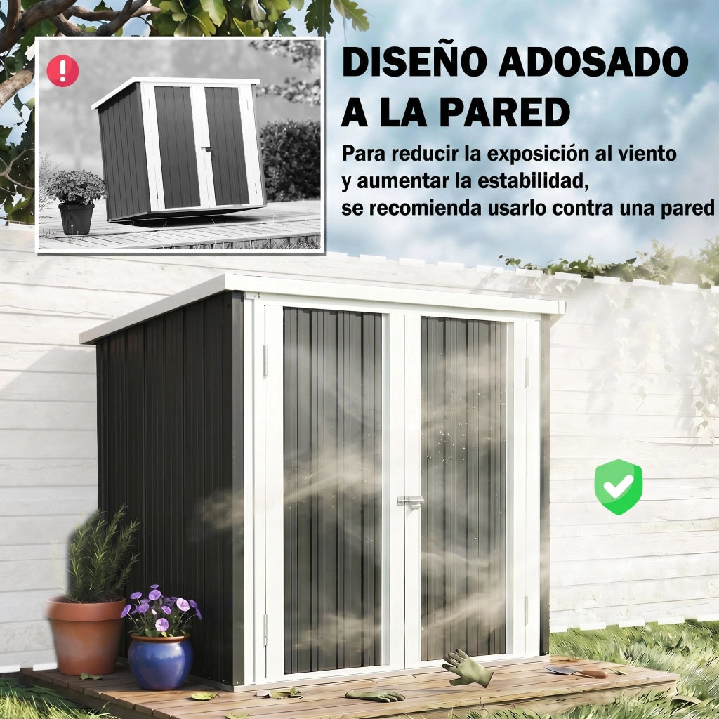 Casetta da Giardino ¨C Zephmum ¨C 147x86x134cm Nero