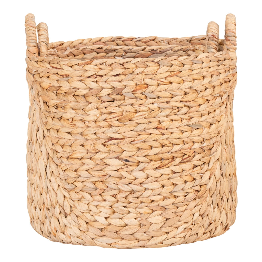 Set di 2 Cesti Portaoggetti Passo, Marrone, Giacinto d'Acqua, 30x30x34 cm