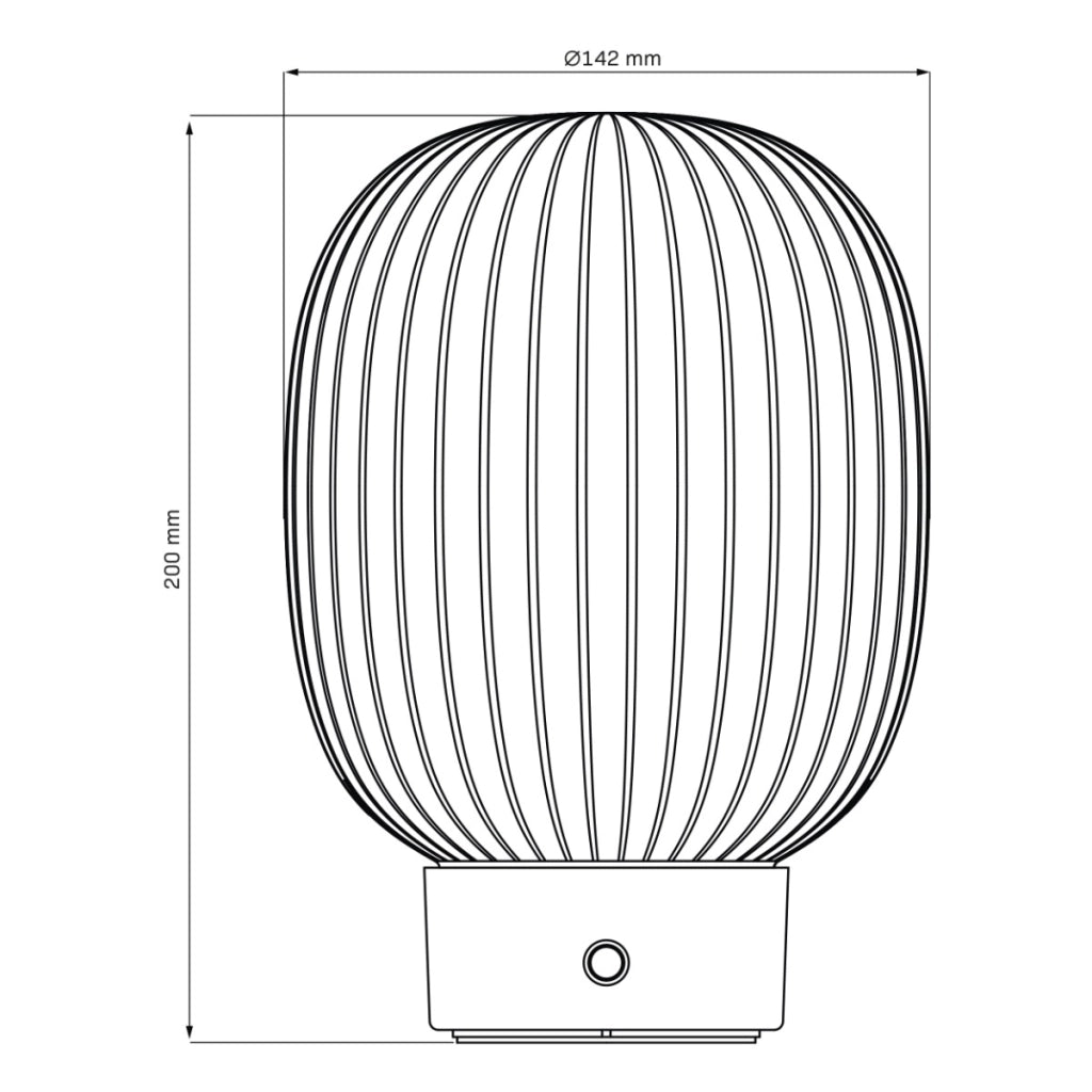Lampada da tavolo LED 1,8W vetro bianco oro USB-C Polux