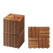 MA MAISON SET DI PIASTRELLE PER PAVIMENTO DA ESTERNO MODELLO WOOD IN ACACIA 30X30X2H CM - 0,36 M2 27 PEZZI