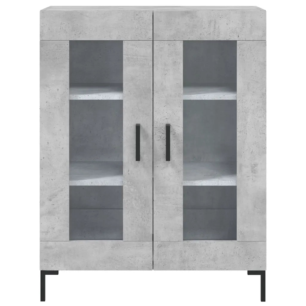Credenza-Buffet-Armadio da cucina Grigio Cemento 69,5x34x180 cm in Legno Multistrato 863132