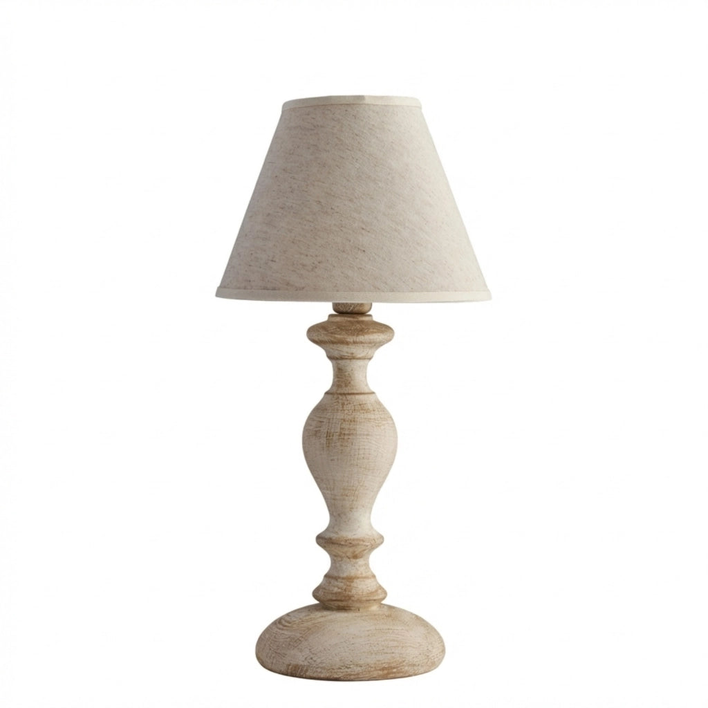 Lumetto Shabby Chic Cascina Bianco Tortora Vintage 1 Luce E14