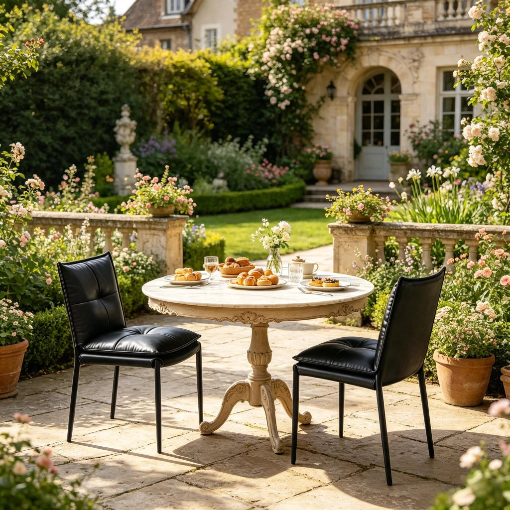 SEDIA da pranzo Set 2 pezzi 48x55x87 cm Nero in similpelle