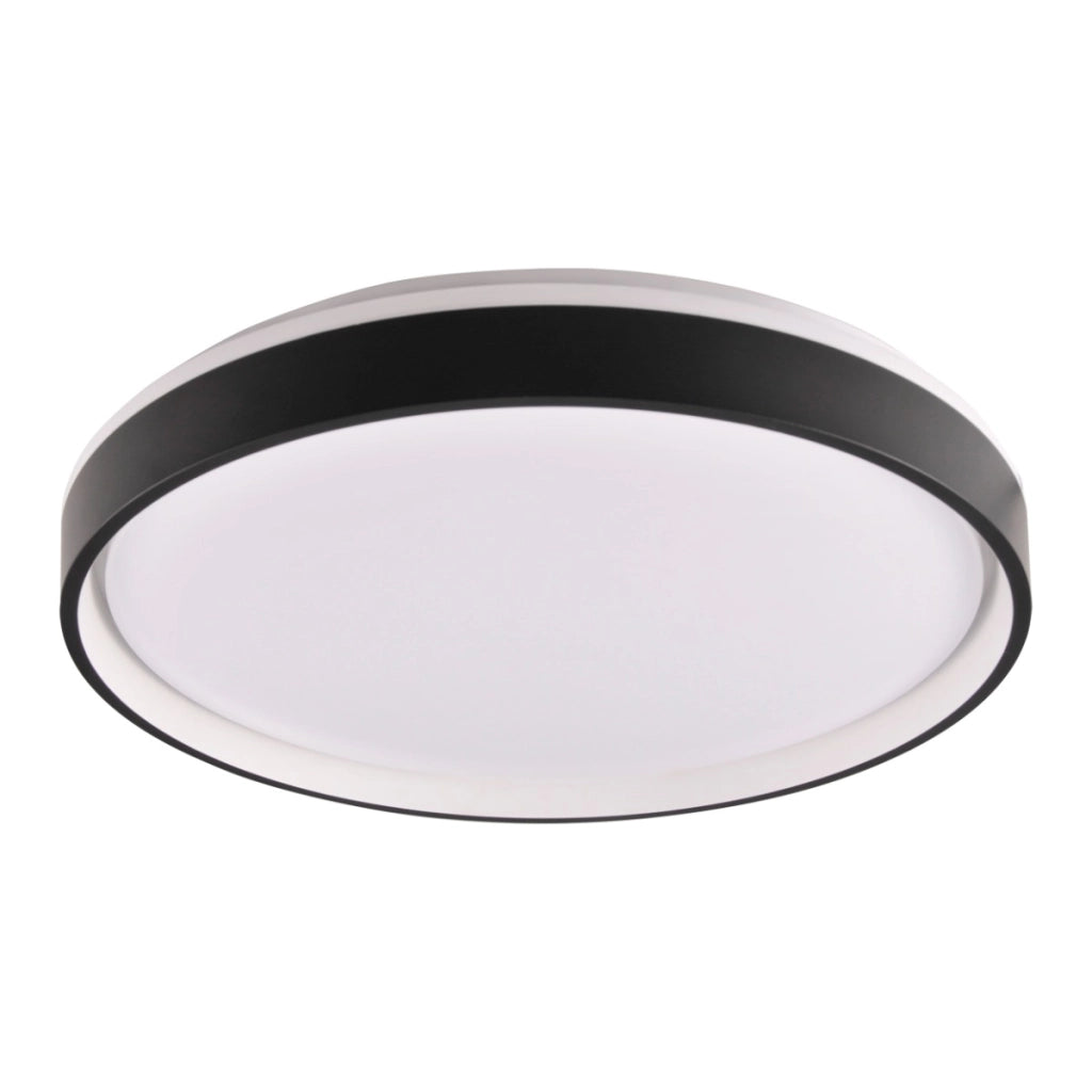 Plafoniera LED 72W tonda 48cm nera con telecomando IP44