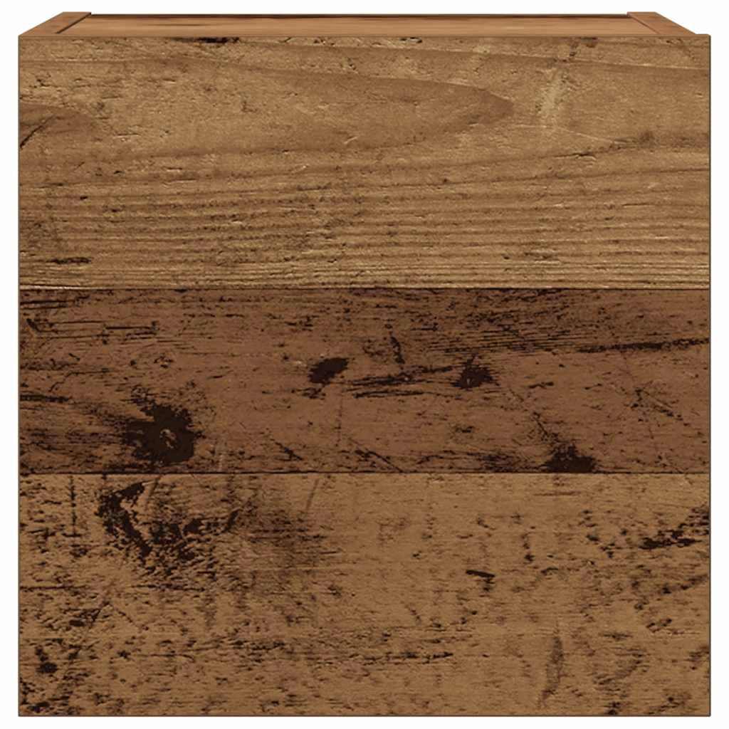 Set di 6 moderni mobili porta TV a parete con vano contenitore 100 x 30 x 30 cm realizzati in legno composito con finitura effetto legno anticato 02_0055869