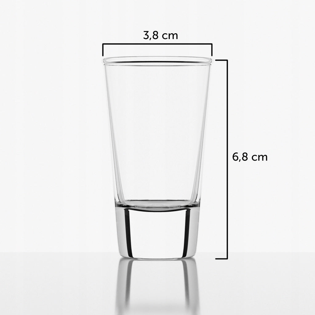 Set di 6 bicchierini da shot per vodka KADAX da 28 ml.