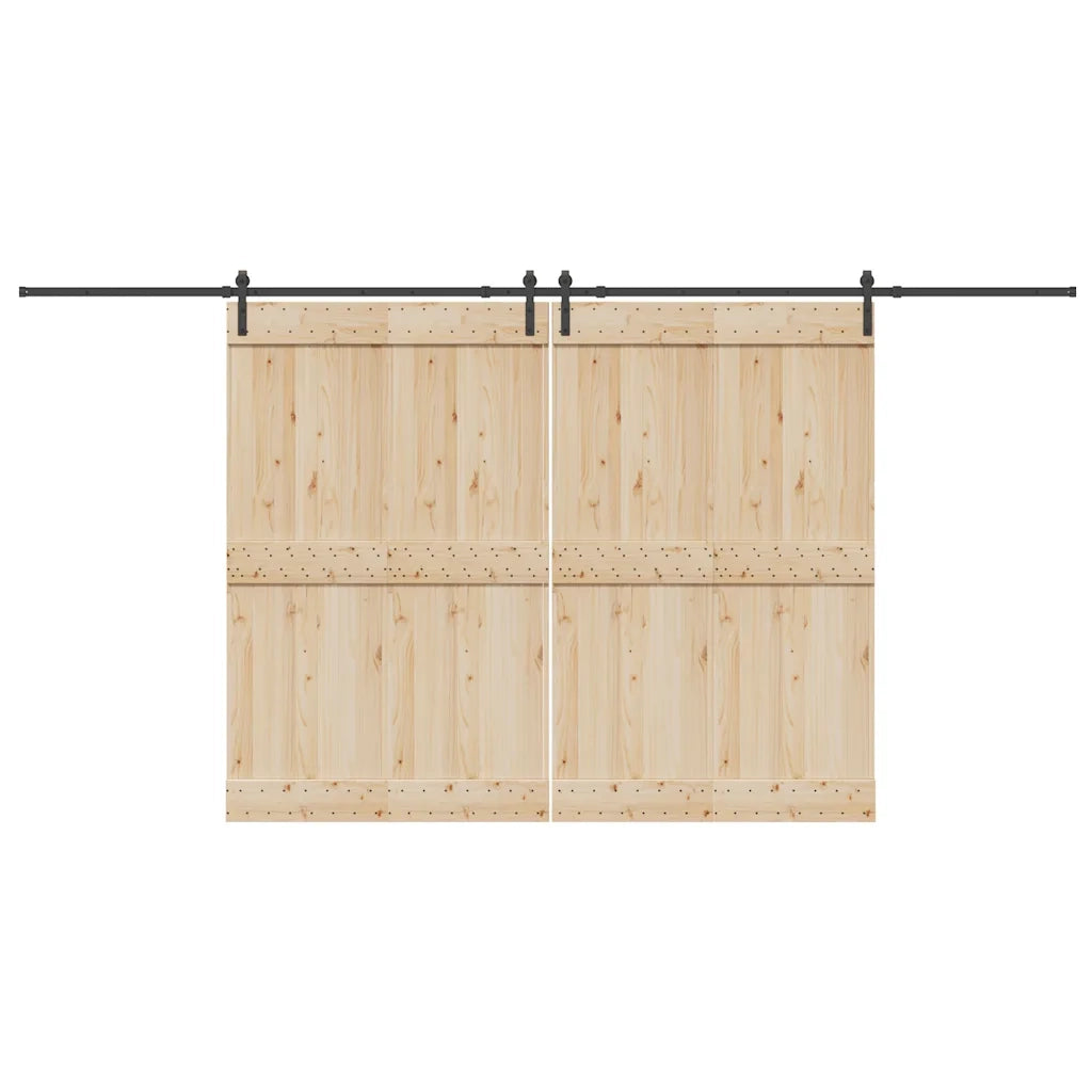 Kit di Binari per Porte Scorrevoli 427 cm Acciaio Nero CFW5252930