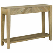 Tavolo consolle con cassetto Grigio naturale 110 x 30 x 80 cm