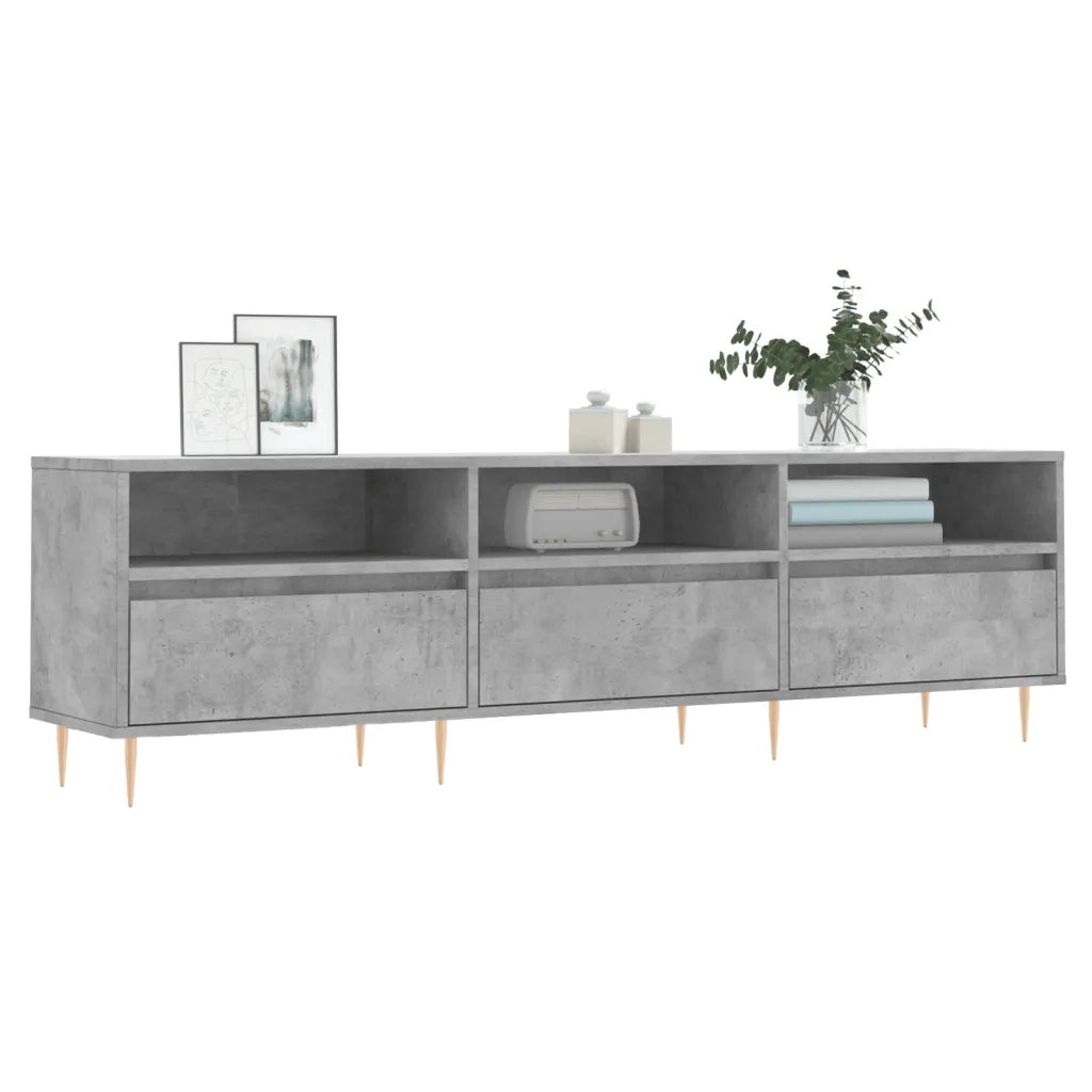 Mobile TV Grigio Cemento 150x30x44,5 cm Legno Multistrato 831272