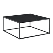 Tavolino da Caffè / da Divano 85 x 85 x 38 cm Tavolo Basso da Salotto in Forma Quadrata Consolle Multiuso in Metallo AntiGraffio - Nero