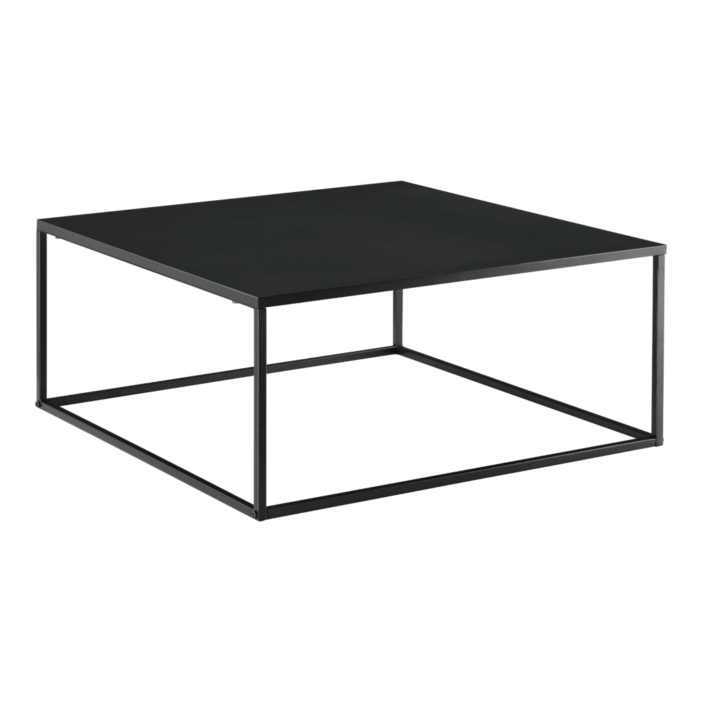 Tavolino da Caffè / da Divano 85 x 85 x 38 cm Tavolo Basso da Salotto in Forma Quadrata Consolle Multiuso in Metallo AntiGraffio - Nero