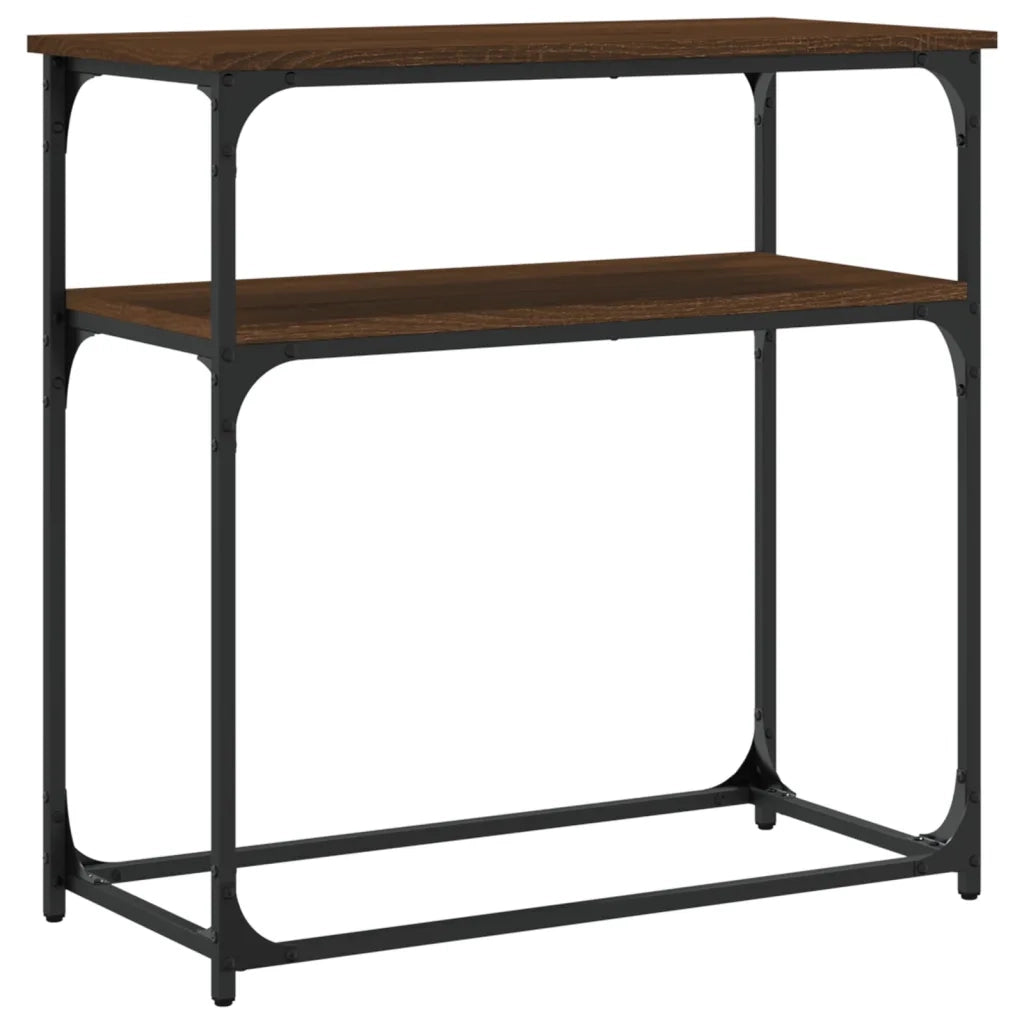 Tavolino Consolle | Tavolo d'Ingresso Rovere Marrone 75x35,5x75cm Legno Multistrato