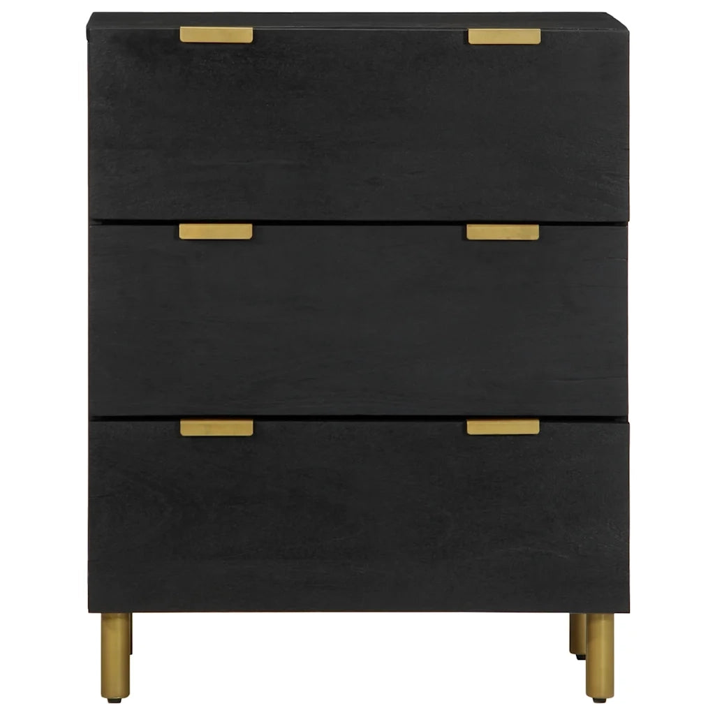 Credenze 2 pz Nere 60x33x75 cm in Legno Multistrato