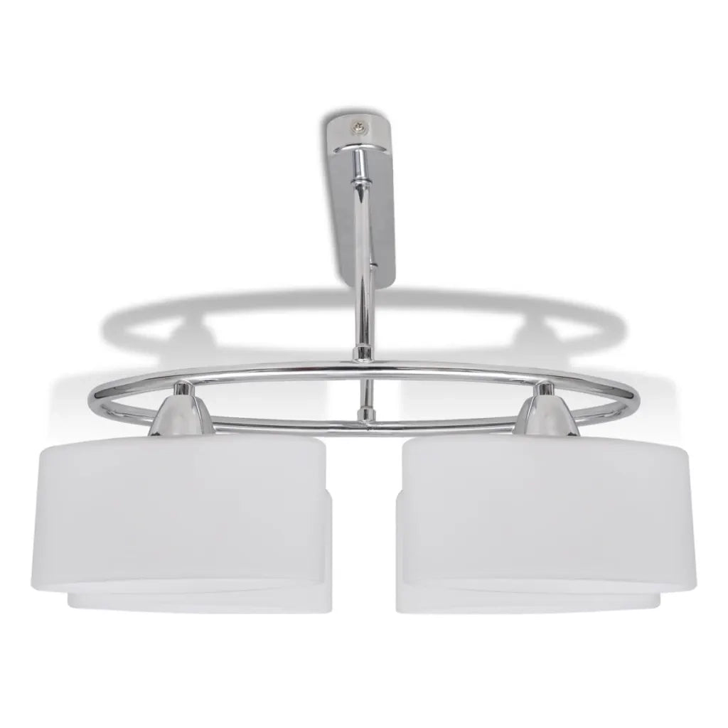 Lampada da Soffitto Ellissoidale Vetro Paralume 4 Lampadine E14 CFW9651396