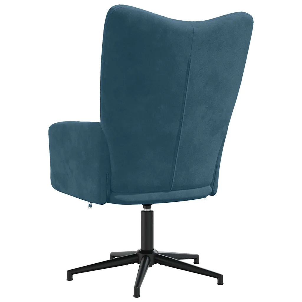 vidaXL Sedia Relax Blu in Velluto