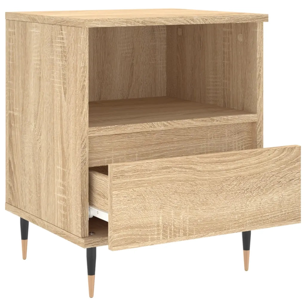 Comodino Rovere Sonoma 40x35x50 cm in Legno Multistrato 830610