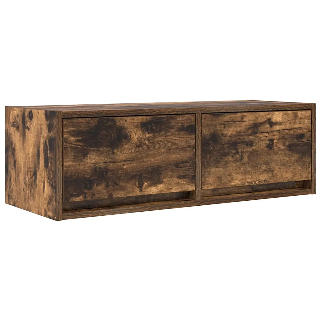 Mobili TV 2 pz Rovere Fumo 80x31x25,5 cm Legno Multistrato 861517