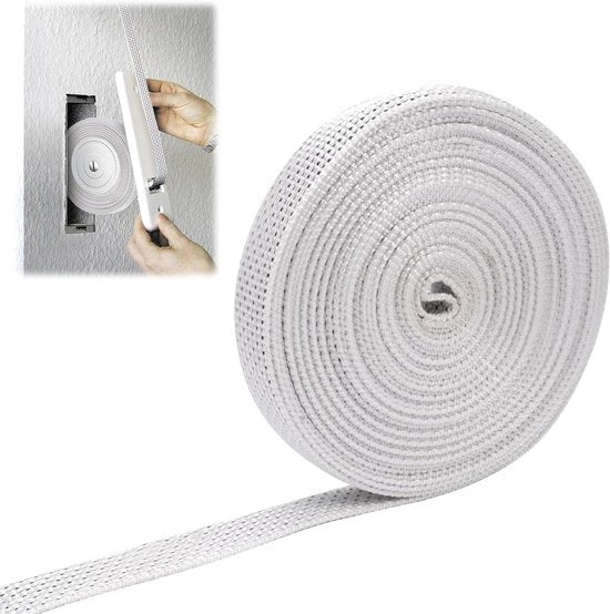 Telaio per tende a rullo 6M - 14mm, con rinforzo di bordo, resistente a graffi e abrasione, resistente ai raggi UV, kit di riparazione e telaio per tende a rullo riutilizzabile